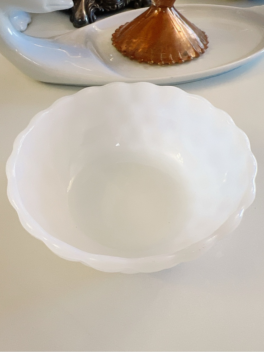 Vintage Milkglass Small Catch-All Bowl
